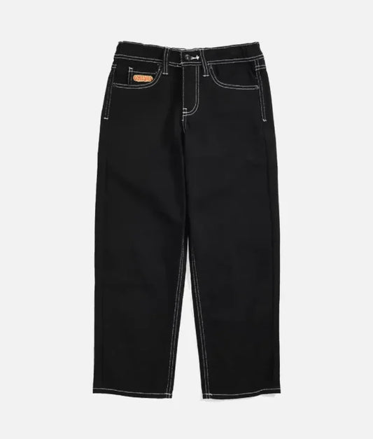 Empyre Embroidered Logo Denim Black Jeans