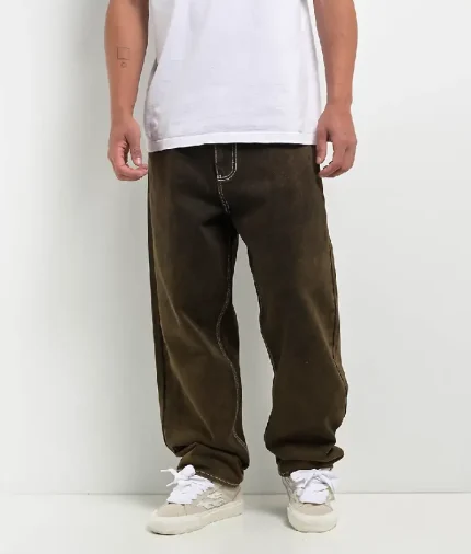 Empyre Brown Wash Ultra Loose Skate Jeans