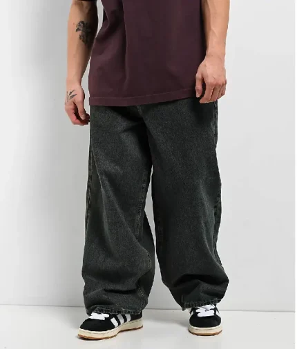 Empyre Dirty Dark Blue Wash Ultra Wide Skate Jeans