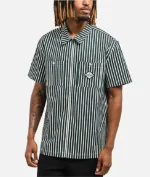 Empyre Eagle Glen Green & Black Striped Shirt