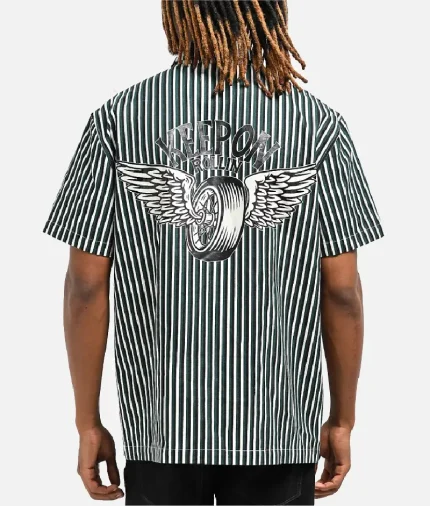 Empyre Eagle Glen Green & Black Striped Shirt