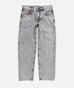 Empyre Embroidered Logo Grey Denim Jeans