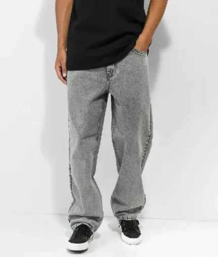 Empyre Loose Fit Scramble Grey Skate Jeans
