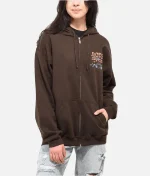 Empyre Love Me Not Brown Zip Hoodie