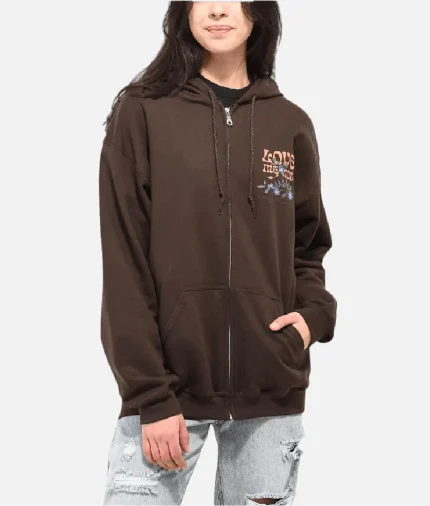 Empyre Love Me Not Brown Zip Hoodie