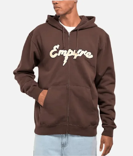 Empyre Sidebar Dark Brown Zip Hoodie